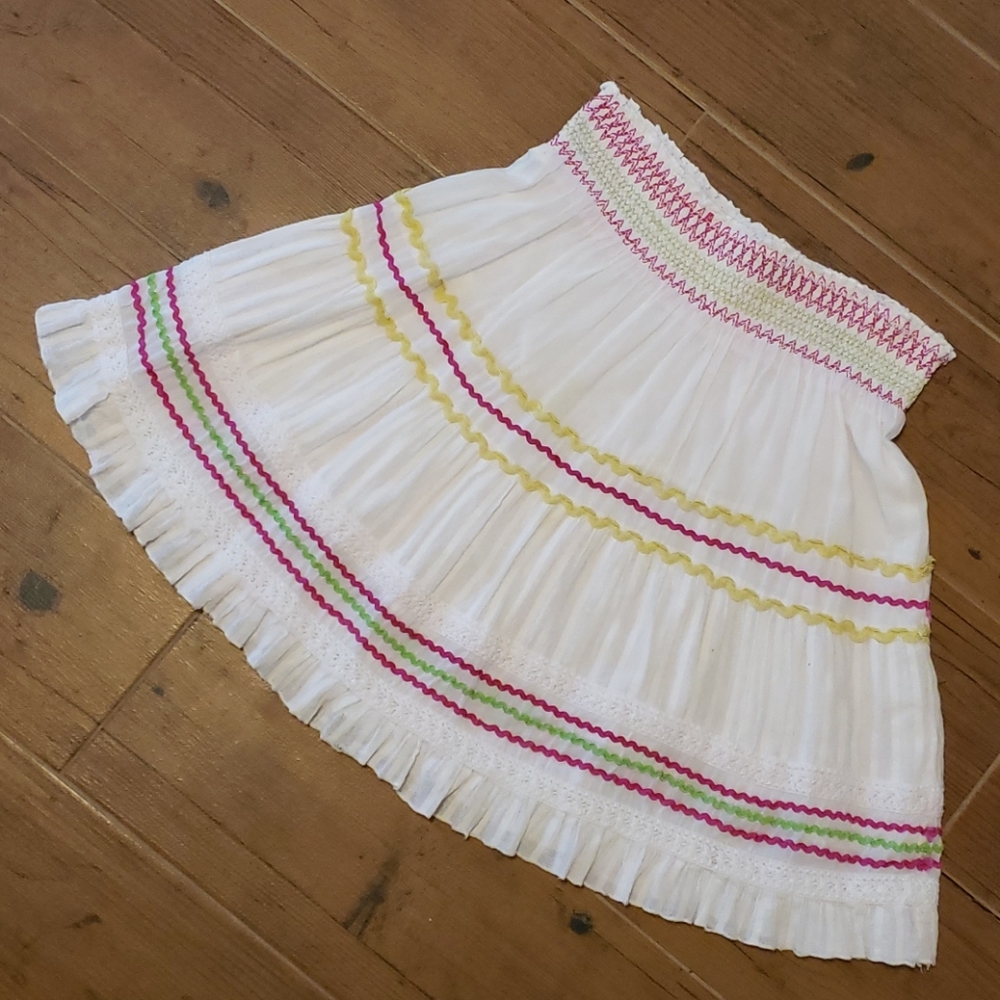 Double D Ranch A-line Midi Shirred Skirt Medium